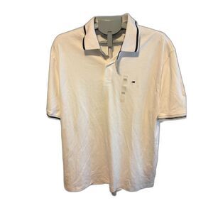NWT Tommy Hilfiger White Polo with Blue Trim XXL Classic